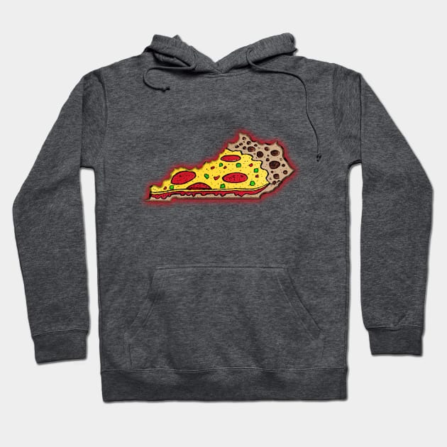 Kentucky Pizza!! w RED GLOW! Hoodie by Grinner Mountain